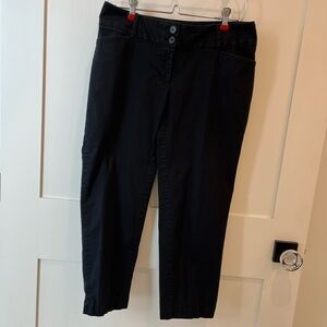LOFT Black Curvy Pants with Stretch Waist